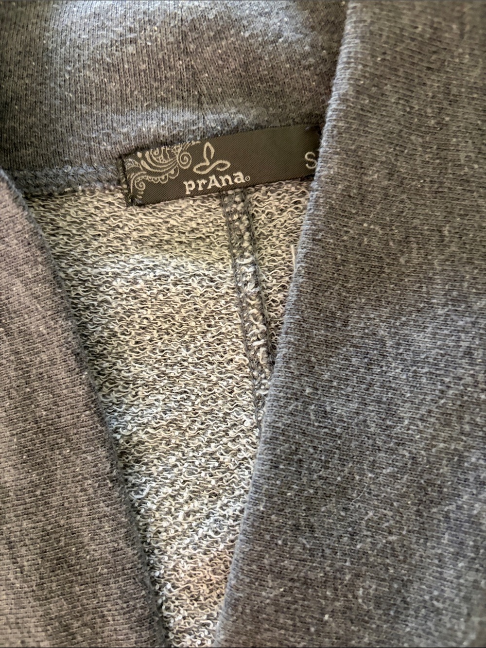 prAna open front wrap, size S, heathered gray - Picture 2 of 8
